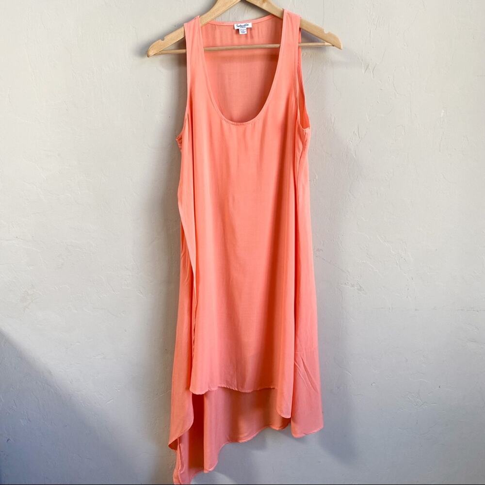 Splendid Asymmetrical Sleeveless Coral Pink Dress XS